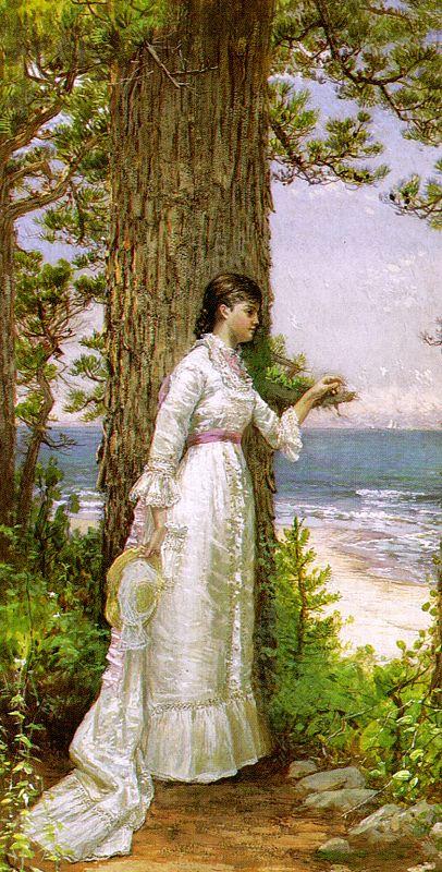 Alfred Thompson Bricher Under The Seaside Tree oil painting picture